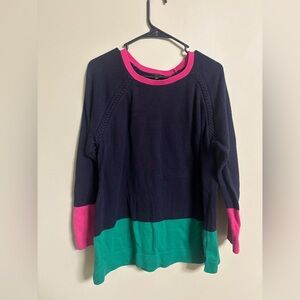 Talbots Womens Lambs Wool Blend Sweater Tunic Size 2X Pullover Long Sleeve